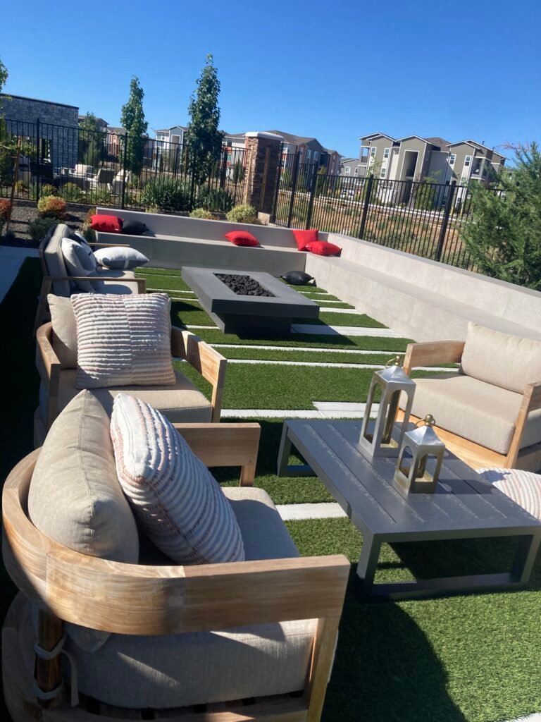 Design build backyard landscape project with modern features