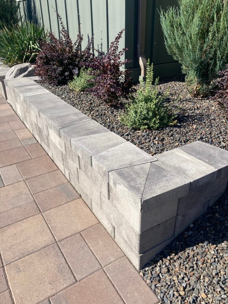 Sitting wall landscape design