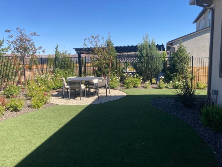 Backyard artificial turf